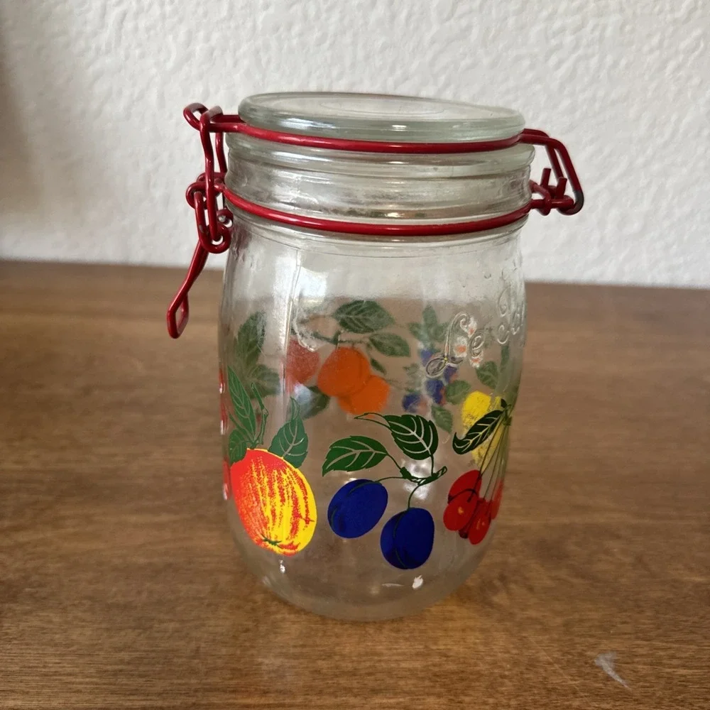 Vintage Le Parfait Super Glass Jar Hermetic Fruit Kitsch France Cottage Core